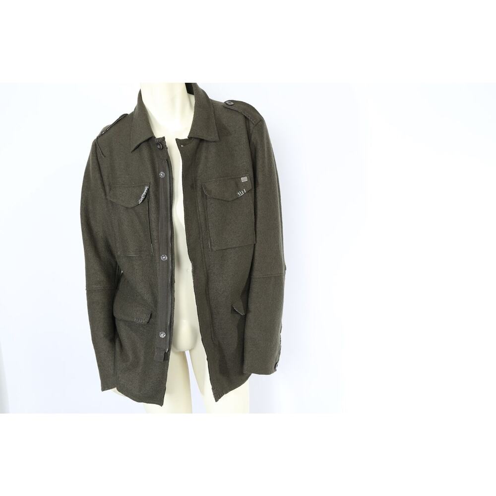 ANTONY MORATO Olive Green Wool Short Jacket Size 54 XXL